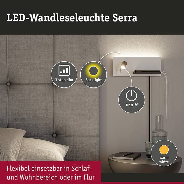 Lampada da parete Serra Alluminio - Nero / Bianco - 1 punti luce - Bianco / Nero