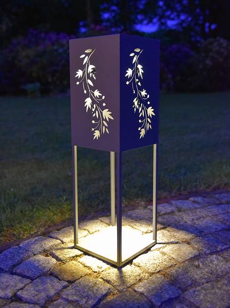 LED-Pflanzsäule Zayn Eisen - Grau
