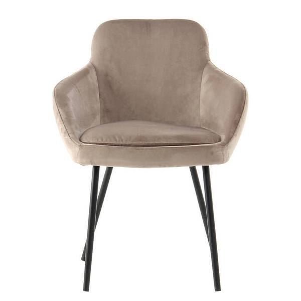 Armlehnenstuhl Cobain 2er-Set Polyester / Eisen - Taupe