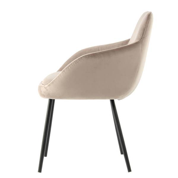 Armlehnenstuhl Cobain 2er-Set Polyester / Eisen - Taupe