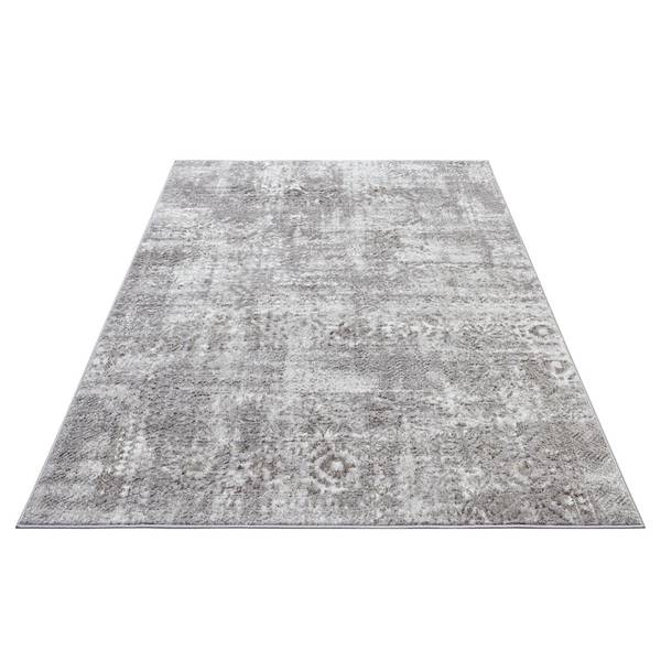 Tappeto a pelo corto Style Poliestere / Lattice - Grigio / Beige - 160 x 235 cm