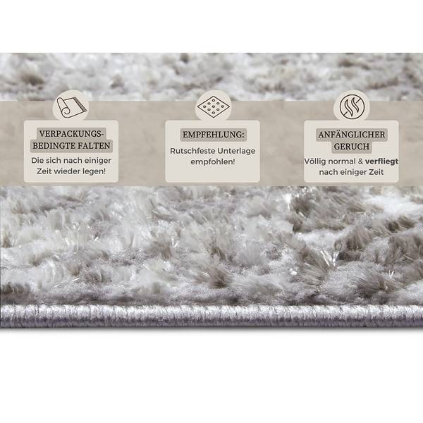 Tappeto a pelo corto Style Poliestere / Lattice - Grigio / Beige - 160 x 235 cm