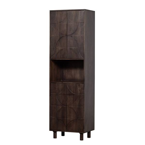 Schrank Draw Mangoholz Massiv - Dunkelbraun
