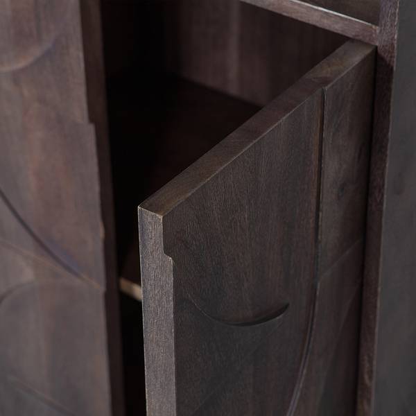 Schrank Draw Mangoholz Massiv - Dunkelbraun