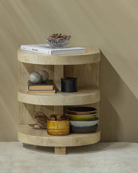 Beistelltisch Darren Mangoholz Massiv - Braun