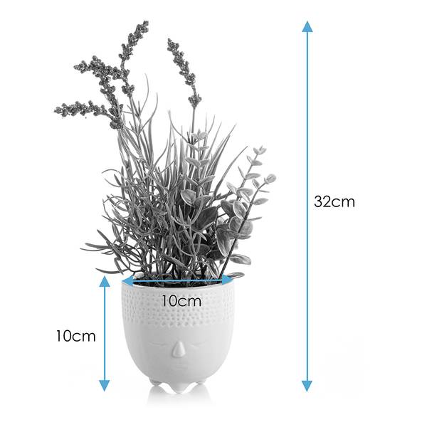 Kunstplant in pot Lavend cement/kunststof - paars