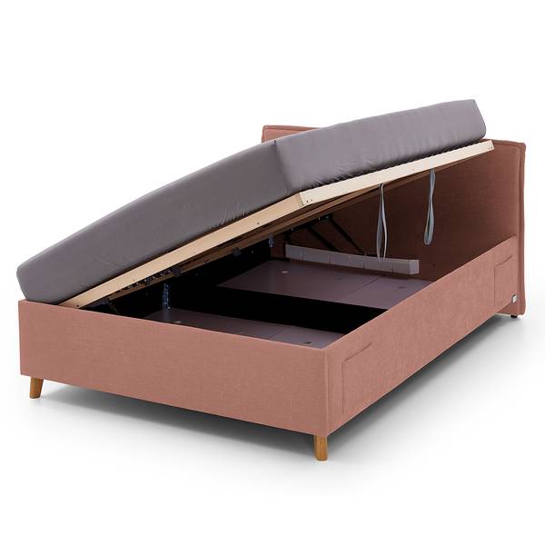 Lit rembourré Fun Tissu Cieli: Rosé - 90 x 200cm - Avec sommier à lattes