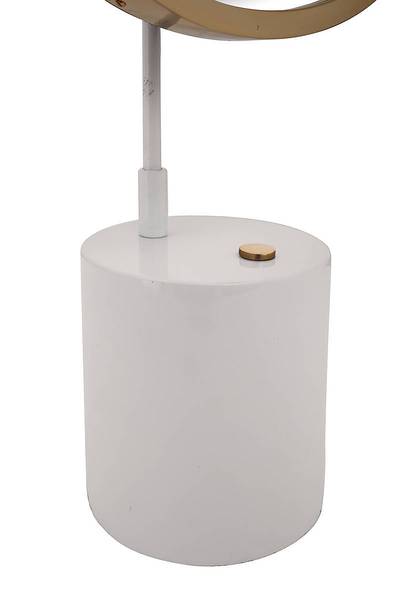 Tischspiegel Eleganca Typ A Stahl - Eisen / Spiegelglas - Weiß / Gold