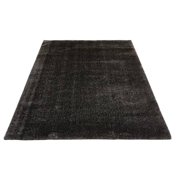 Hoogpolig vloerkleed Gela polyester - antracietkleurig - 120 x 170 cm