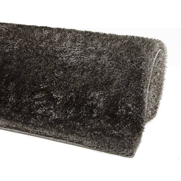 Hoogpolig vloerkleed Gela polyester - antracietkleurig - 120 x 170 cm