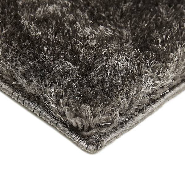 Hoogpolig vloerkleed Gela polyester - antracietkleurig - 120 x 170 cm