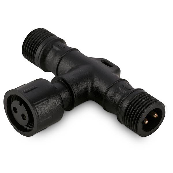 T-verbinding Connect to Shine kunststof - zwart