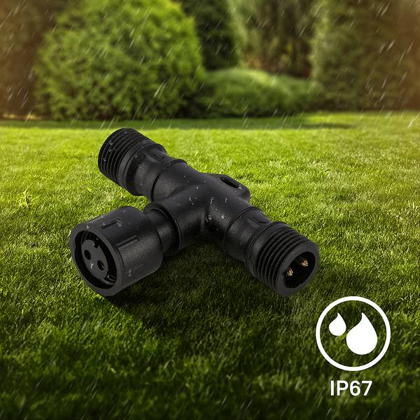 T-verbinding Connect to Shine kunststof - zwart