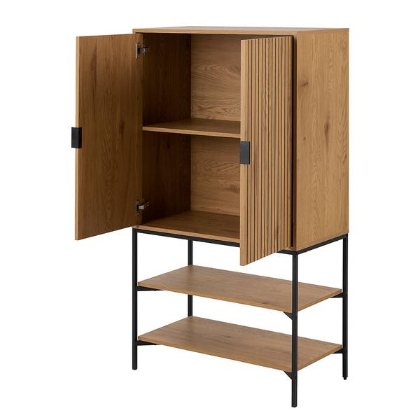 Highboard Couman wildeikenhouten look/zwart