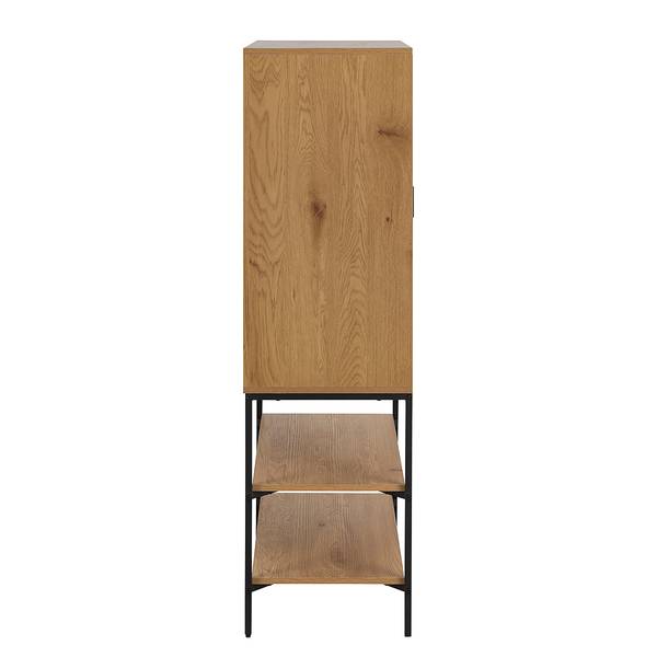 Highboard Couman wildeikenhouten look/zwart