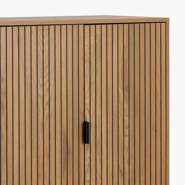 Highboard Couman wildeikenhouten look/zwart