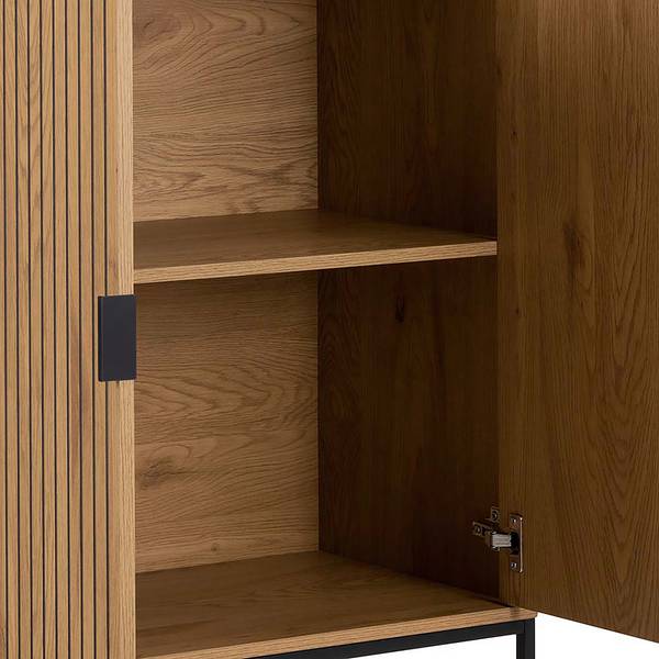Highboard Couman wildeikenhouten look/zwart