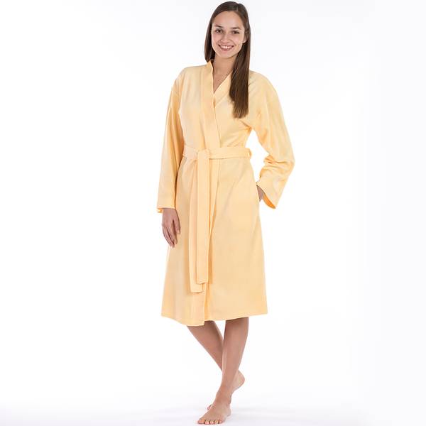 Damenbademantel Jersey Baumwolle / Polyester - Größe M - Limettengrün - Breite: 45 cm