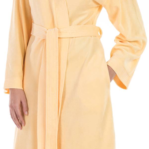 Damenbademantel Jersey Baumwolle / Polyester - Größe M - Limettengrün - Breite: 45 cm