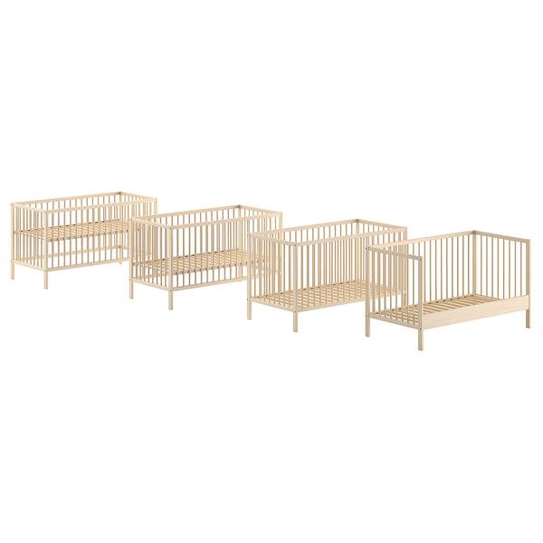 Babykamerset Dino 2-delig - babybed massief beukenhout - wit geolied beukenhout