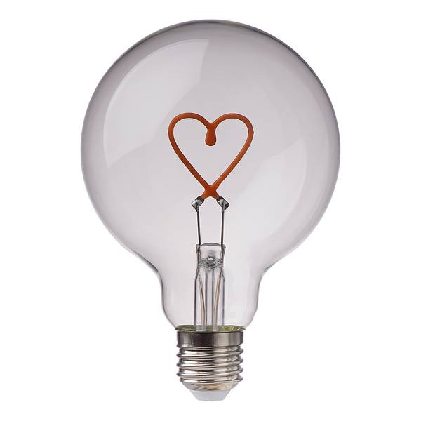 Lampadina LED BRIGHT LIGHT Cuore Vetro - Rosa