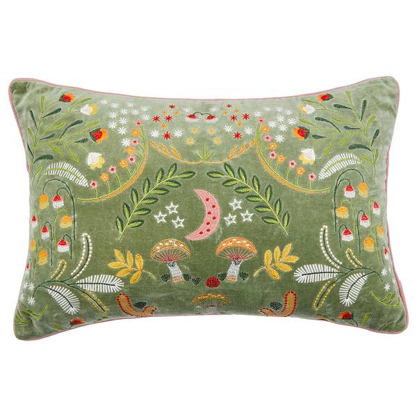 Kissen BOHEMIAN Wald Baumwolle / Polyester / Sonstige Fasern - Grün