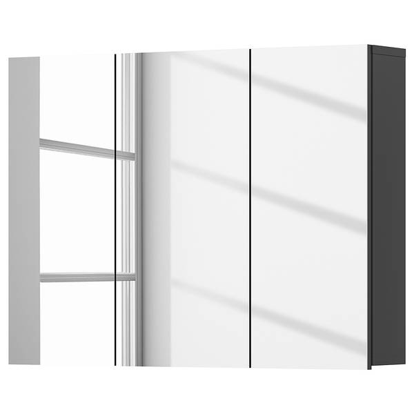 Spiegelkast Shetek mat grijs - Breedte: 80 cm