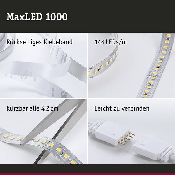 LED-strips MaxLED 2,5m aluminium - zilverkleurig