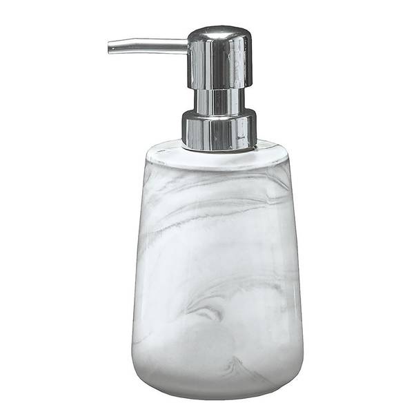 Zeepdispenser Marble porselein - antracietkleurig