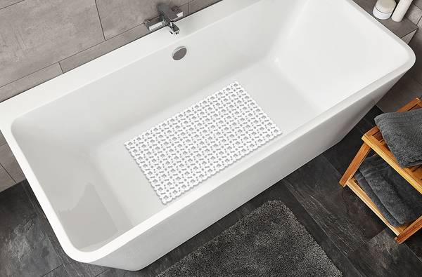 Badkuipmat Ivy PVC - wit