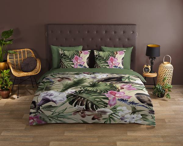 Renforcé Bettwäsche Irze Renforcé - Grün - 140 x 200/220 cm + Kissen 70 x 60 cm