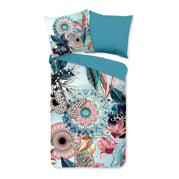 boho decken Boho-Decke Ethno-Muster blau / goldEngel 120 x 80 cm Color:Buttercream main image 1