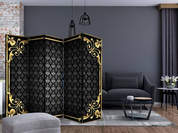 Kamerscherm Little Bit Luxury 1-zijdig vlies op massief hout - grijs