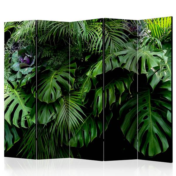 Paravent Rainforest 1 côté Intissé sur bois massif - Vert