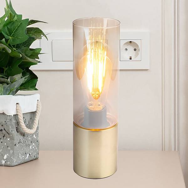 Lampada da tavolo Annika D Vetro / Ferro - 1 punto luce - Ottone