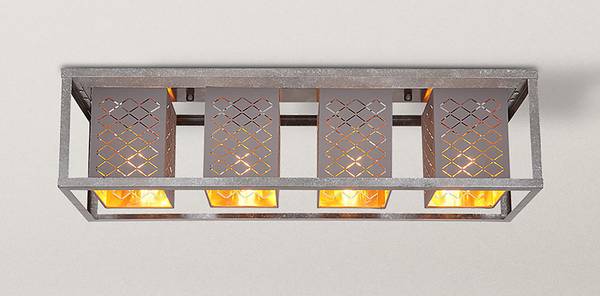 Lampada da soffitto Thomas Tessuto misto / Ferro - Numero di lampadine necessarie: 4