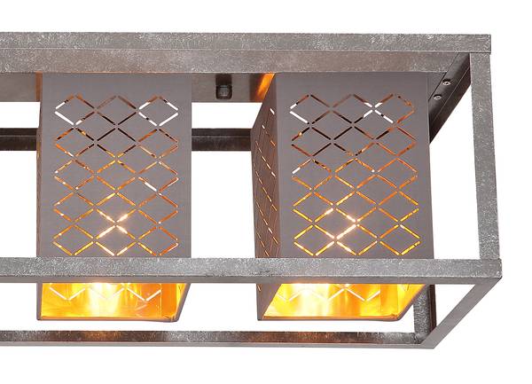 Lampada da soffitto Thomas Tessuto misto / Ferro - Numero di lampadine necessarie: 4