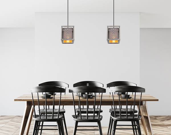 Lampada a sospensione Thomas Tessuto misto / Ferro - 1 punto luce