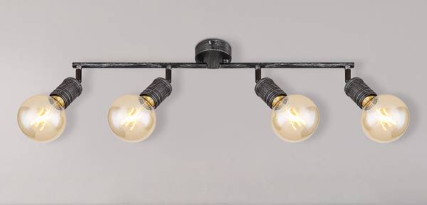 Plafonnier Ottilie - Type B Fer - 4 ampoules