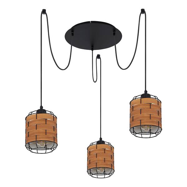 Lampada a sospensione Elmar A Vetro acrilico / Ferro - 3 punto luce