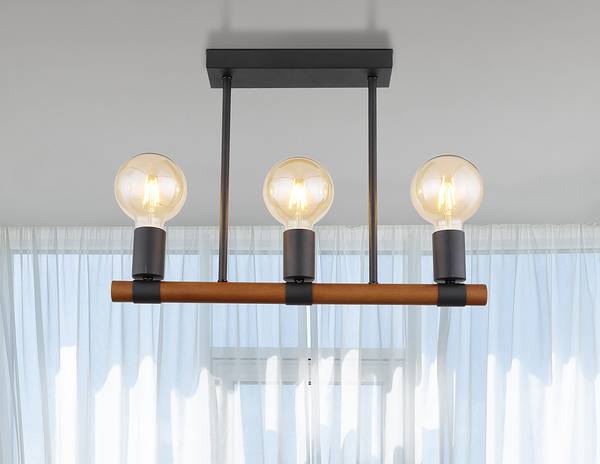 Plafonnier Heinrich - Type A Fer - 3 ampoules