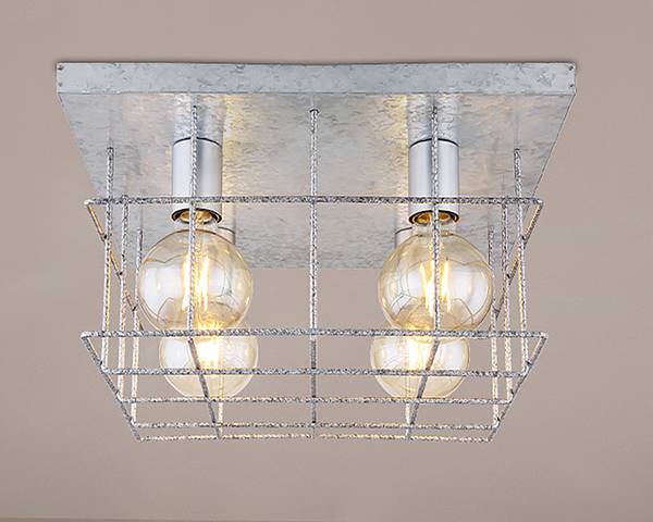 Lampada da soffitto Merril Ferro / Acciaio - 4 punti luce