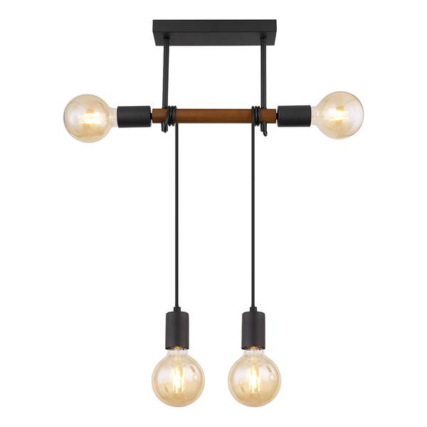 Lampada da soffitto Heinrich B Ferro - 4 punti luce