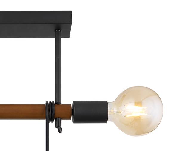 Lampada da soffitto Heinrich B Ferro - 4 punti luce