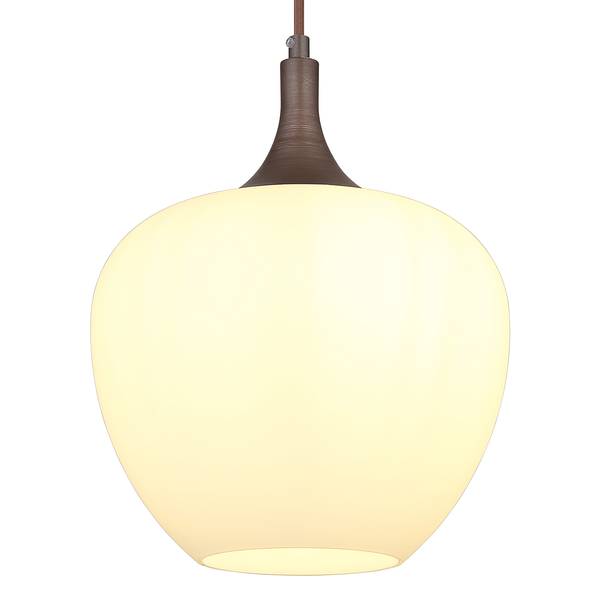 Suspension Maxy - Type C Verre opalin / Fer - 1 ampoules - Diamètre : 24 cm