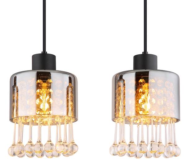 Pendelleuchte Hendry Typ B Farbglas / Eisen - 1-flammig