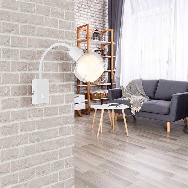 Wandlamp Tokki type B transparant glas/ijzer - 1-lichts - wit
