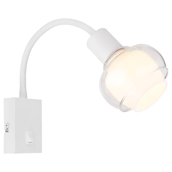 Wandlamp Tokki type B transparant glas/ijzer - 1-lichts - wit