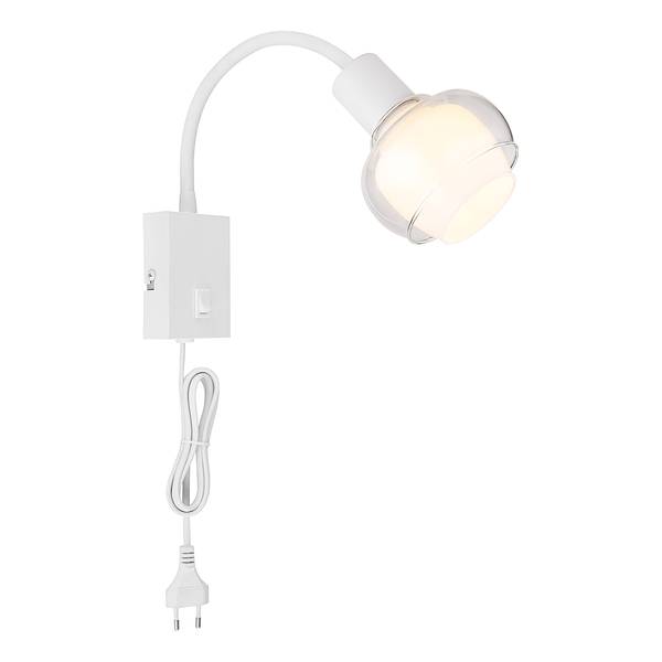 Wandlamp Tokki type B transparant glas/ijzer - 1-lichts - wit