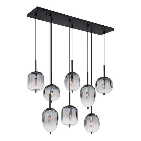 Suspension Attila Verre coloré / Fer - Nb d'ampoules : 8